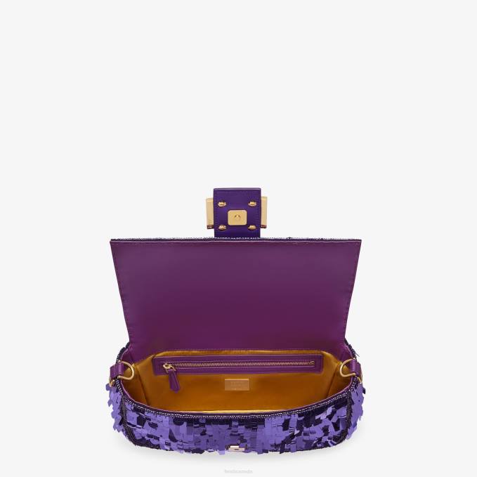 Women Sequined Bag Purple Fendi Accessories 6RHH517