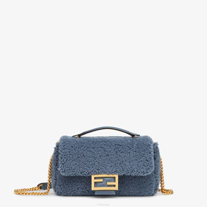 Women Sheepskin Bag Blue Fendi Accessories 6RHH746
