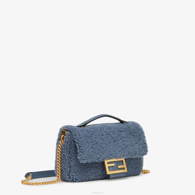 Women Sheepskin Bag Blue Fendi Accessories 6RHH746