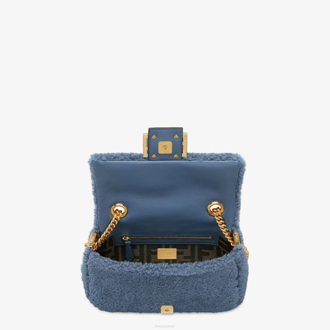 Women Sheepskin Bag Blue Fendi Accessories 6RHH746