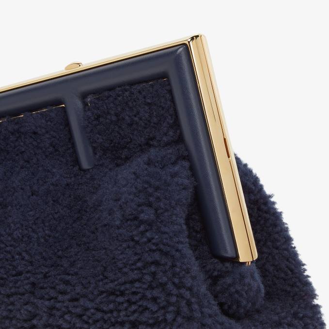 Women Sheepskin Bag Blue Fendi Accessories 6RHH834