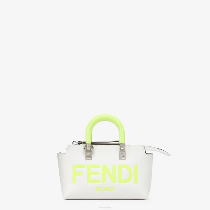 Women Small Leather Boston Bag White Fendi Accessories 6RHH696