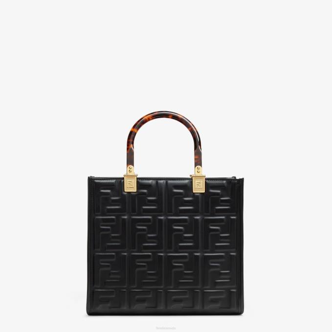 Women Sunshine Small Leather Shopper Black Fendi Accessories 6RHH704