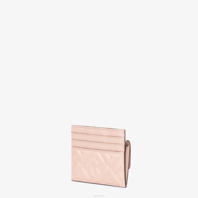Women FF Nappa Leather Card Holder Pink Fendi Accessories 6RHH1523