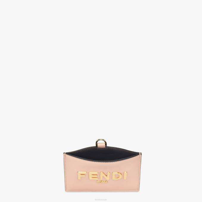 Women Leather Name Badge Pink Fendi Accessories 6RHH1539