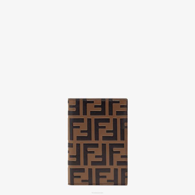 Women Leather Passport Cover Brown Fendi Accessories 6RHH1577