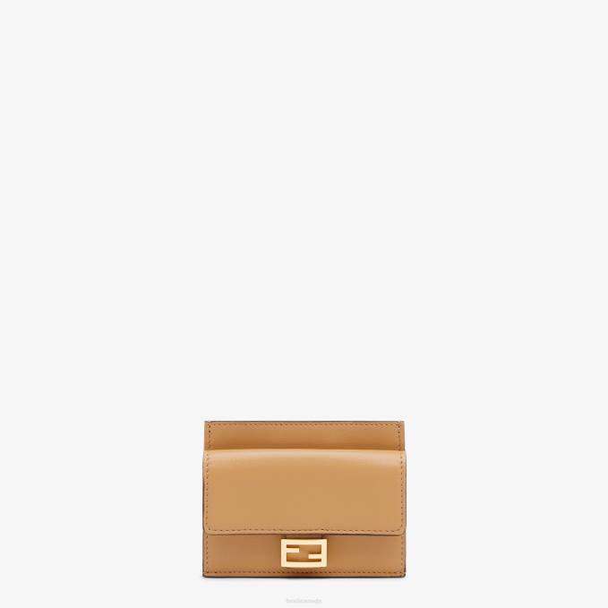 Women Nappa Leather Card Holder Beige Fendi Accessories 6RHH1559