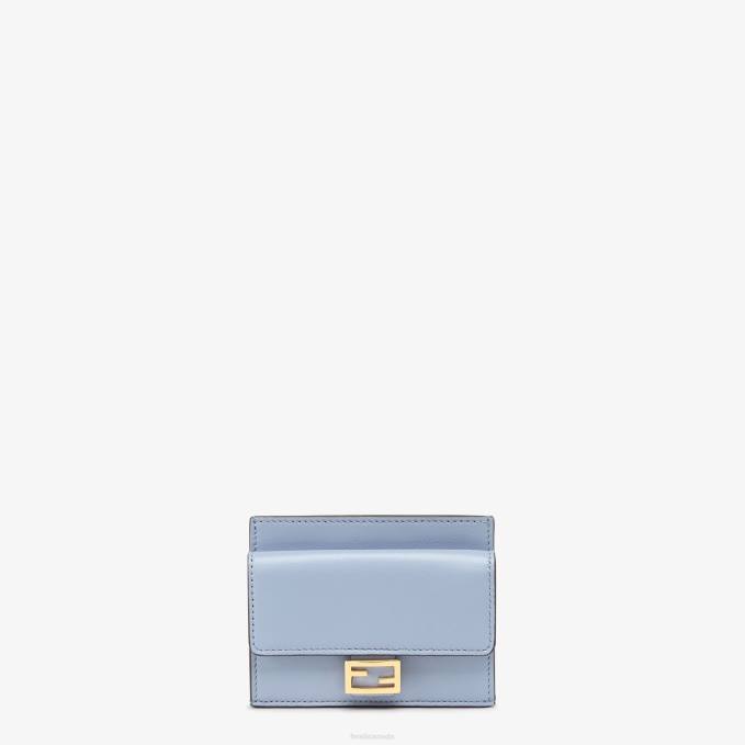 Women Nappa Leather Cardholder Light blue Fendi Accessories 6RHH1421