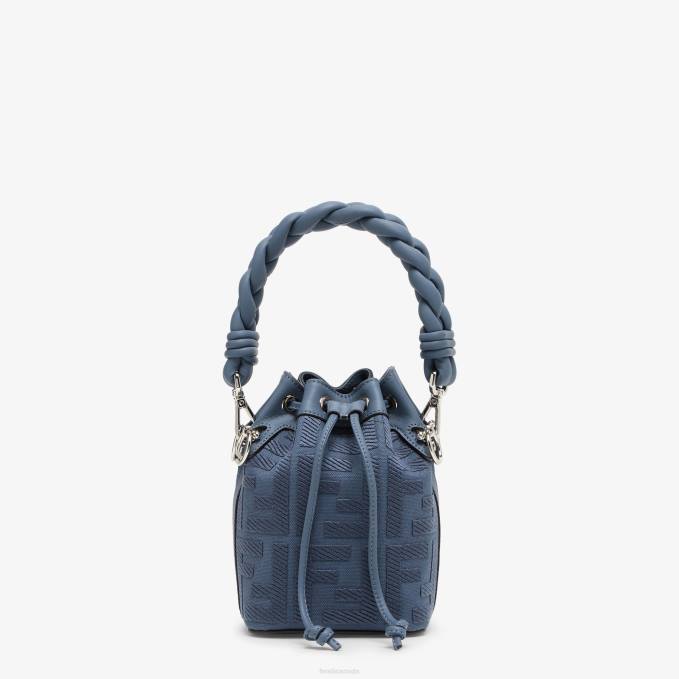 Women FF Canvas Mini-Bag Blue Fendi Accessories 6RHH719