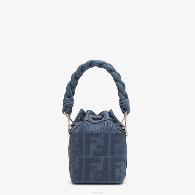 Women FF Canvas Mini-Bag Blue Fendi Accessories 6RHH719