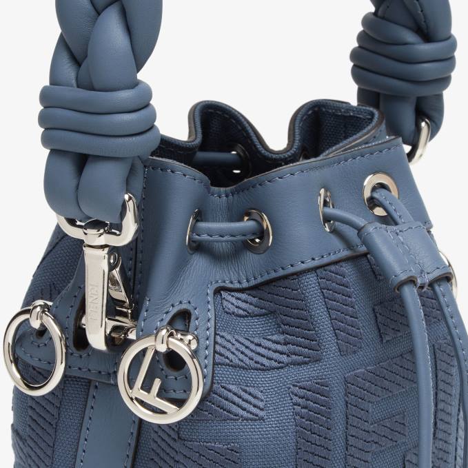 Women FF Canvas Mini-Bag Blue Fendi Accessories 6RHH719