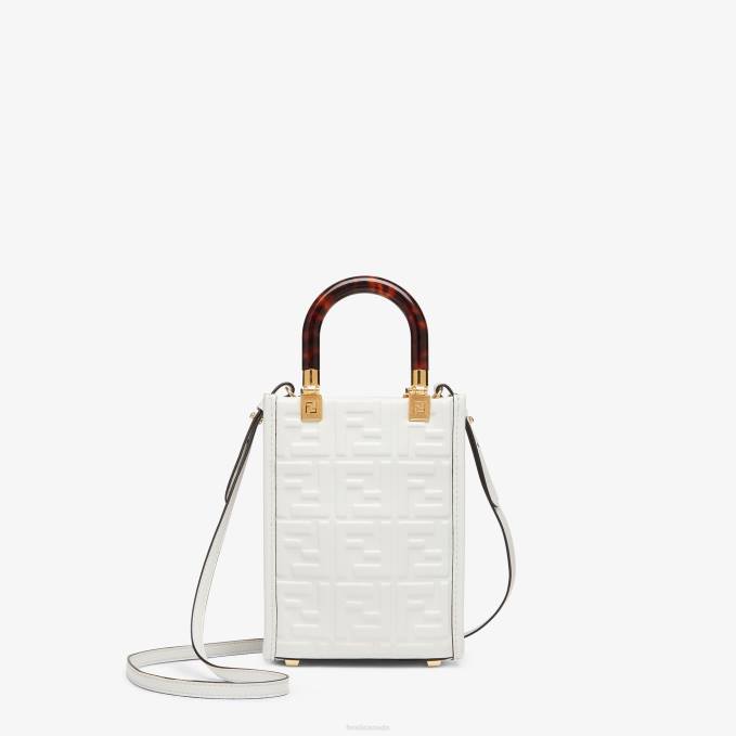 Women Leather Mini Bag White Fendi Accessories 6RHH823