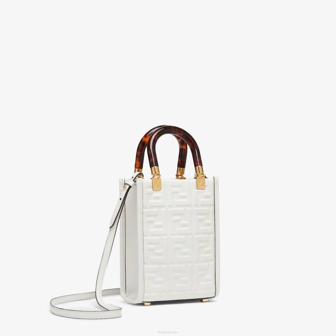 Women Leather Mini Bag White Fendi Accessories 6RHH823