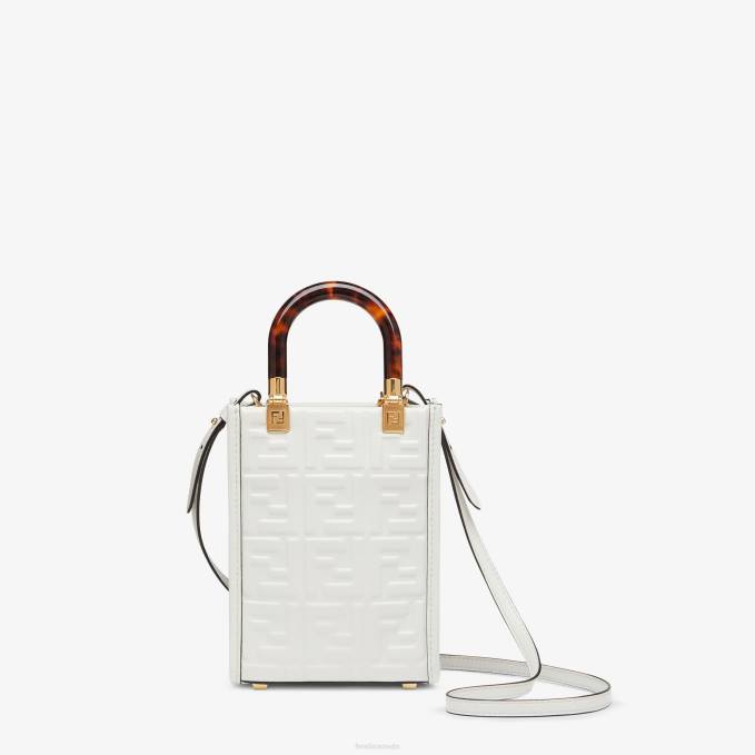 Women Leather Mini Bag White Fendi Accessories 6RHH823
