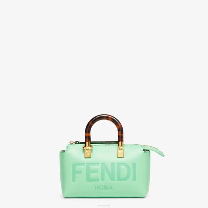 Women Leather Small Boston Bag Green Fendi Accessories 6RHH722