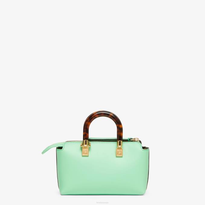 Women Leather Small Boston Bag Green Fendi Accessories 6RHH722