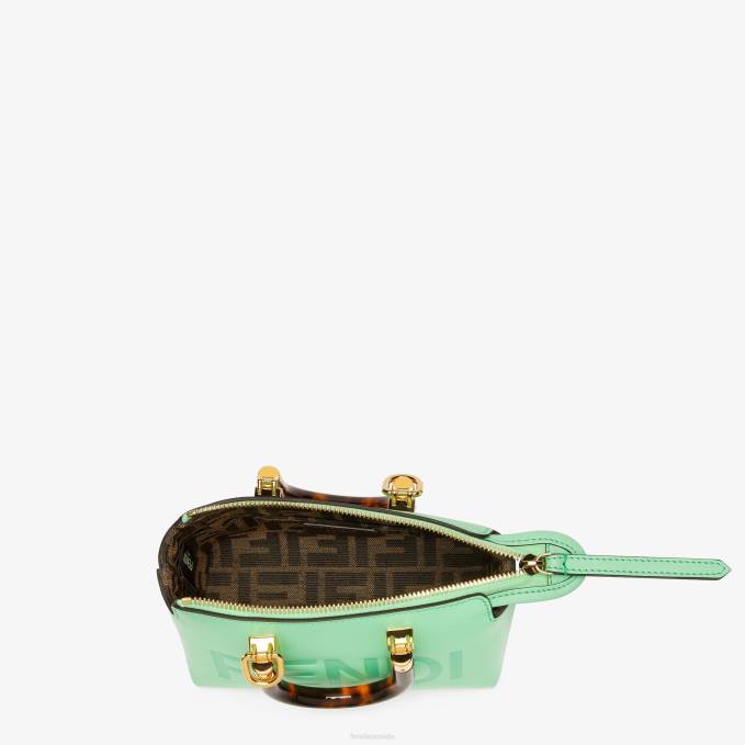 Women Leather Small Boston Bag Green Fendi Accessories 6RHH722