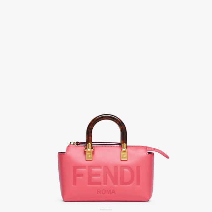 Women Leather Small Boston Bag Pink Fendi Accessories 6RHH717