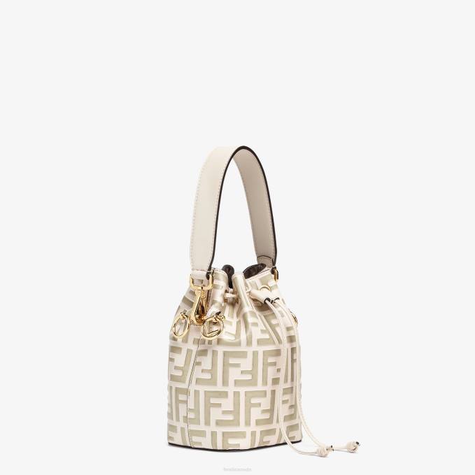 Women Mon Tresor Leather Mini-Bag Beige Fendi Accessories 6RHH865