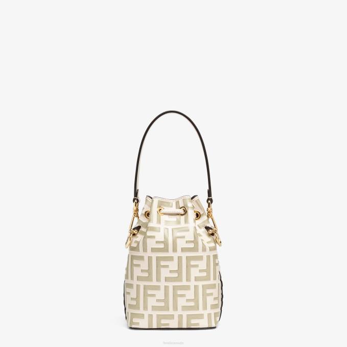 Women Mon Tresor Leather Mini-Bag Beige Fendi Accessories 6RHH865