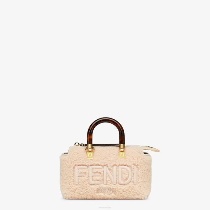 Women Sheepskin Small Boston Bag Pink Fendi Accessories 6RHH841
