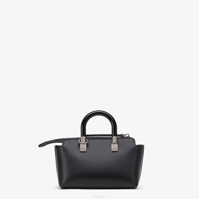 Women Small Boston Bag In Leather Black Fendi Accessories 6RHH677