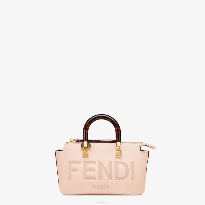 Women Small Boston Bag In Leather Pink Fendi Accessories 6RHH851