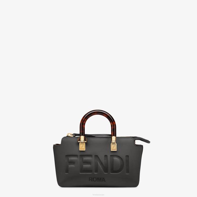 Women Small Leather Boston Bag Black Fendi Accessories 6RHH684
