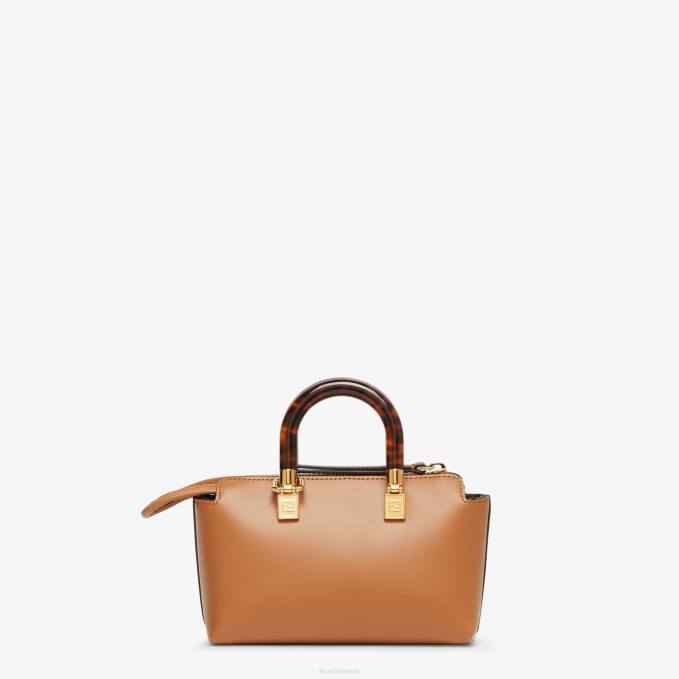 Women Small Leather Boston Bag Brown Fendi Accessories 6RHH751