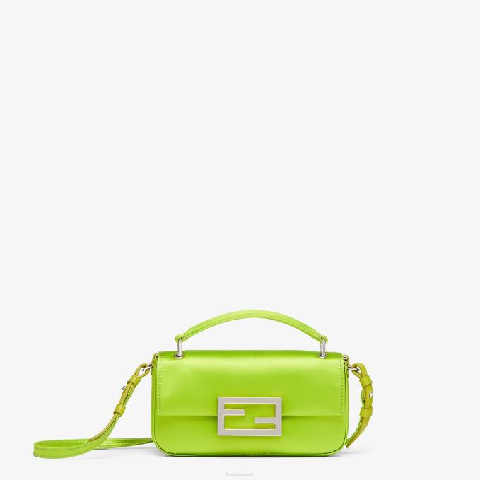 Women Acid Silk Pouch Green Fendi Accessories 6RHH800