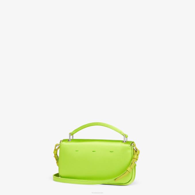 Women Acid Silk Pouch Green Fendi Accessories 6RHH800
