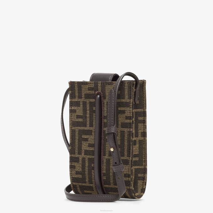 Women FF Fabric Pouch Brown Fendi Accessories 6RHH1434