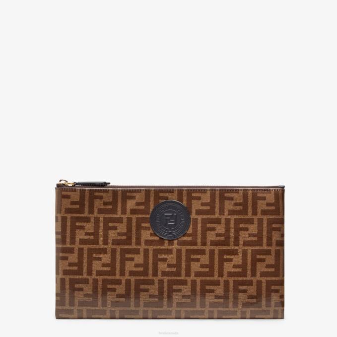 Women Fabric Pouch Brown Fendi Accessories 6RHH1589