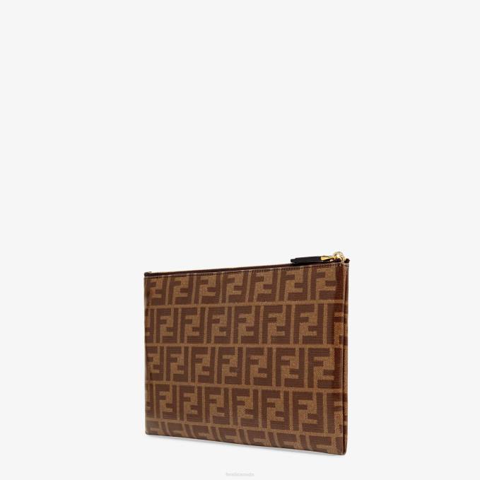 Women Fabric Pouch Brown Fendi Accessories 6RHH1589