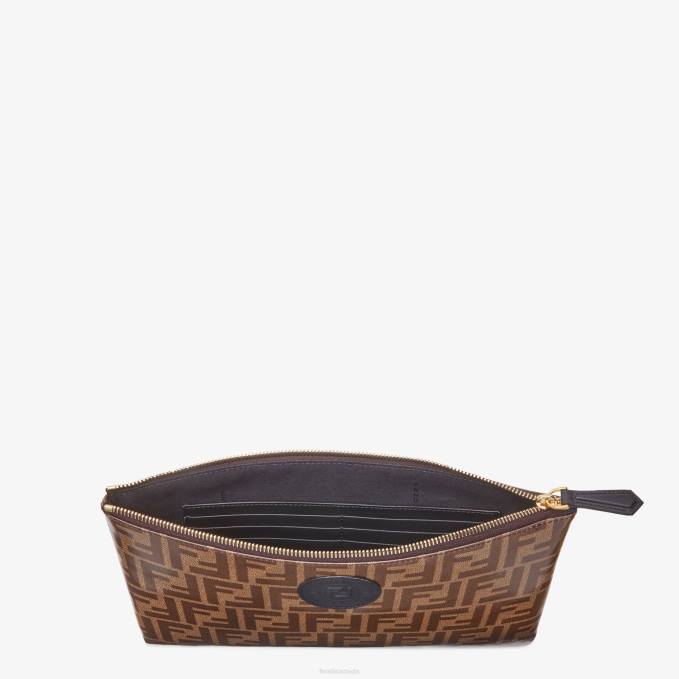 Women Fabric Pouch Brown Fendi Accessories 6RHH1589