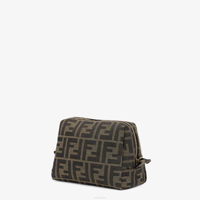 Women Fabric Toiletry Case Brown Fendi Accessories 6RHH1494