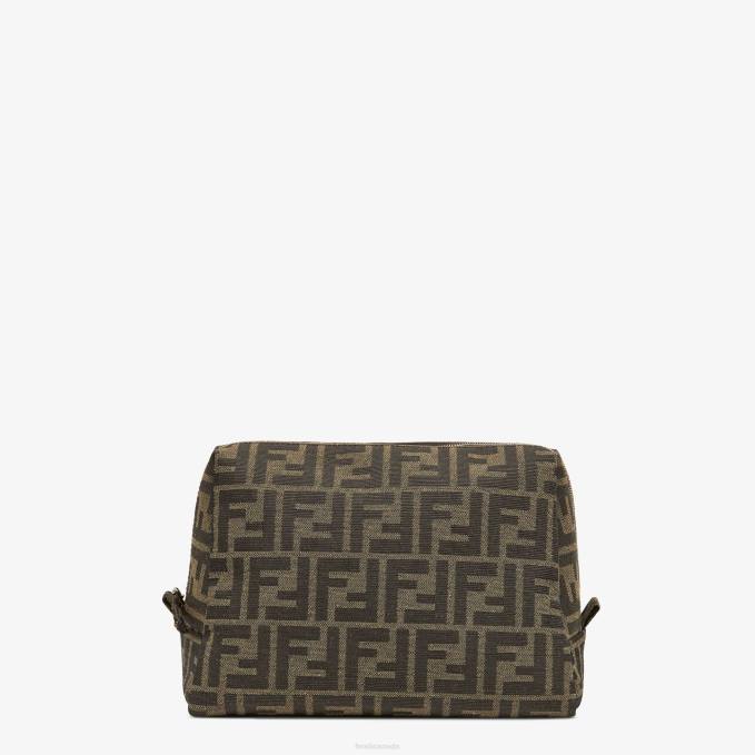 Women Fabric Toiletry Case Brown Fendi Accessories 6RHH1495