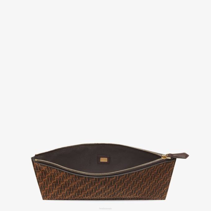 Women Flat Medium Leather Pouch Fashion Fendi Accessories 6RHH1554