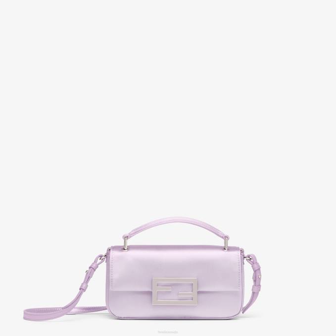 Women Lilac Silk Pouch Purple Fendi Accessories 6RHH808
