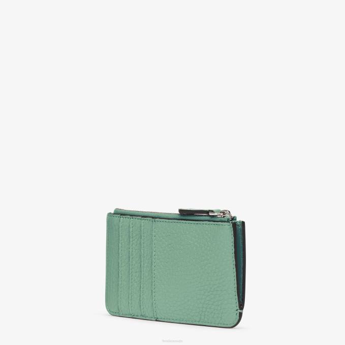 Women Mint Leather Pouch Green Fendi Accessories 6RHH1549