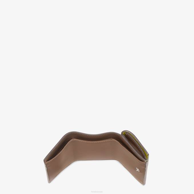 Women Acid Leather Wallet Green Fendi Accessories 6RHH1522