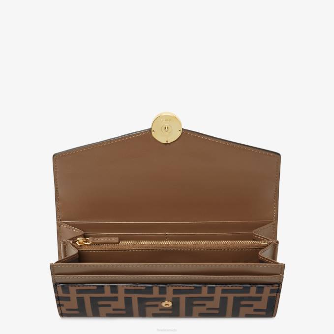 Women Continental Leather Wallet Black Fendi Accessories 6RHH1600