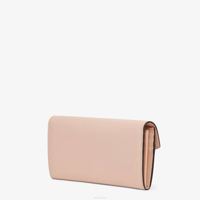 Women Continental Leather Wallet Pink Fendi Accessories 6RHH1588