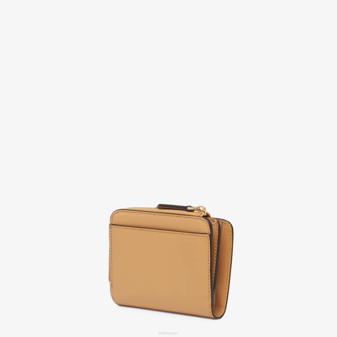 Women FF Diamonds Leather Wallet Brown Fendi Accessories 6RHH1507