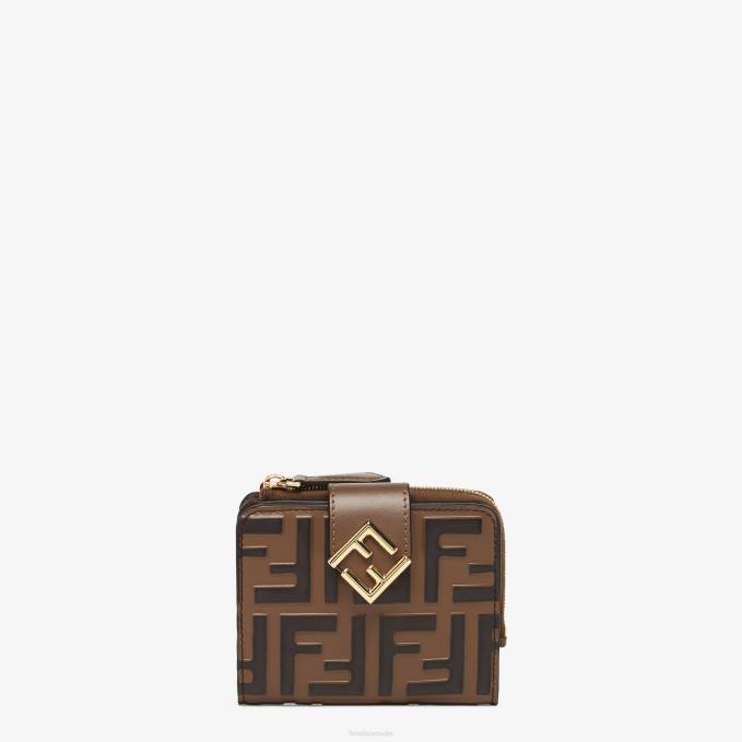 Women FF Leather Wallet White Fendi Accessories 6RHH1412