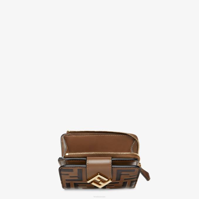 Women FF Leather Wallet White Fendi Accessories 6RHH1412