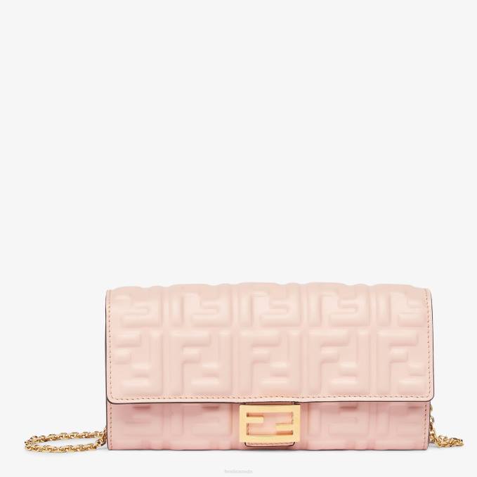 Women FF Nappa Leather Wallet Pink Fendi Accessories 6RHH1526
