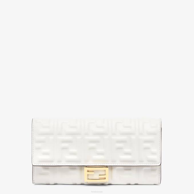 Women FF Nappa Leather Wallet White Fendi Accessories 6RHH1528