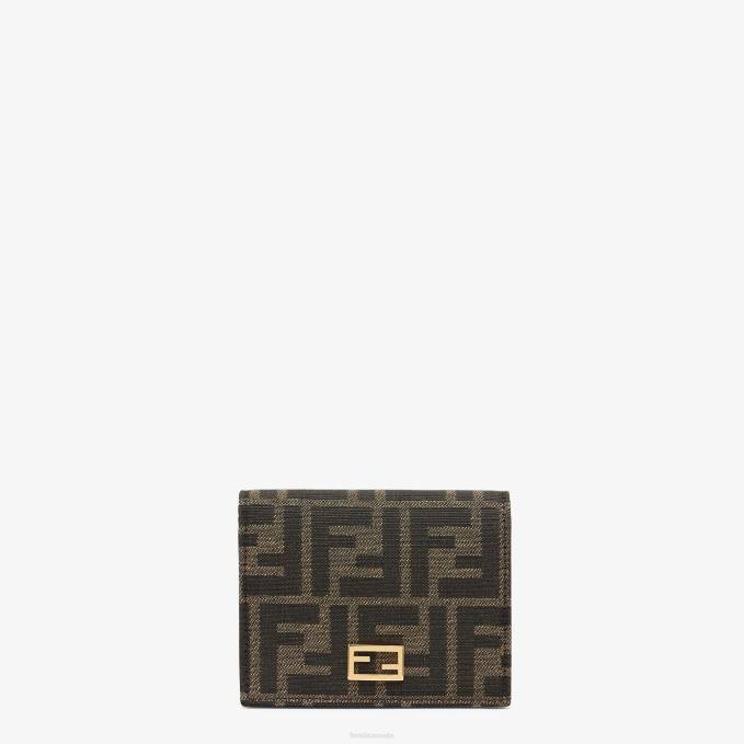 Women Fabric Wallet Brown Fendi Accessories 6RHH1493
