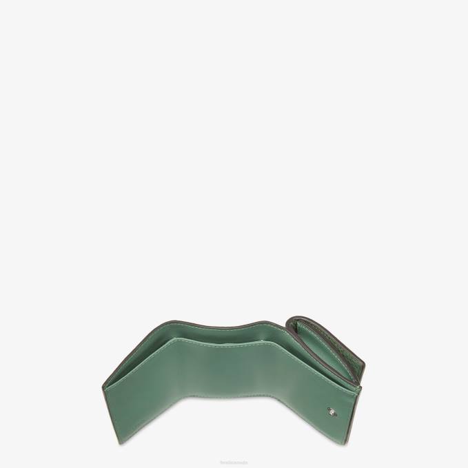 Women Mint Leather Wallet Green Fendi Accessories 6RHH1542